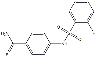 4-[(2-fluorobenzene)sulfonamido]benzene-1-carbothioamide 结构式