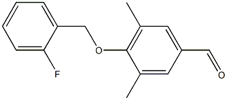 4-[(2-fluorophenyl)methoxy]-3,5-dimethylbenzaldehyde 结构式