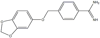 4-[(2H-1,3-benzodioxol-5-yloxy)methyl]benzene-1-carboximidamide 结构式