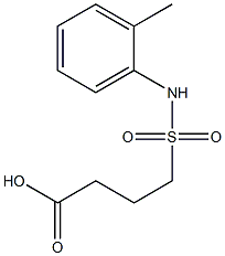 4-[(2-methylphenyl)sulfamoyl]butanoic acid 结构式