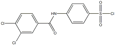 4-[(3,4-dichlorobenzene)amido]benzene-1-sulfonyl chloride 结构式