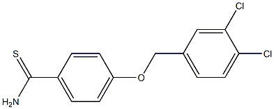 4-[(3,4-dichlorophenyl)methoxy]benzene-1-carbothioamide 结构式