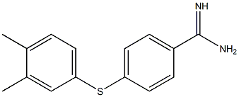4-[(3,4-dimethylphenyl)sulfanyl]benzene-1-carboximidamide 结构式