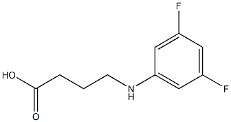 4-[(3,5-difluorophenyl)amino]butanoic acid 结构式