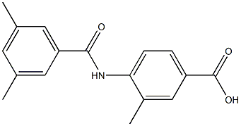 4-[(3,5-dimethylbenzoyl)amino]-3-methylbenzoic acid 结构式