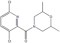 4-[(3,6-dichloropyridin-2-yl)carbonyl]-2,6-dimethylmorpholine 结构式