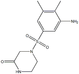 4-[(3-amino-4,5-dimethylbenzene)sulfonyl]piperazin-2-one 结构式