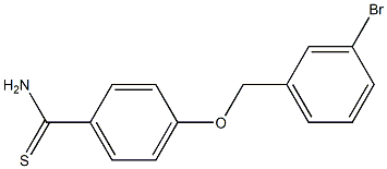 4-[(3-bromobenzyl)oxy]benzenecarbothioamide 结构式