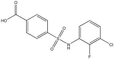 4-[(3-chloro-2-fluorophenyl)sulfamoyl]benzoic acid 结构式