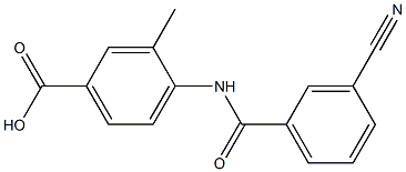 4-[(3-cyanobenzene)amido]-3-methylbenzoic acid 结构式