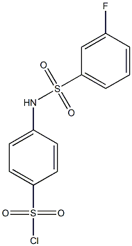 4-[(3-fluorobenzene)sulfonamido]benzene-1-sulfonyl chloride 结构式