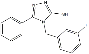 4-[(3-fluorophenyl)methyl]-5-phenyl-4H-1,2,4-triazole-3-thiol 结构式