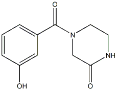 4-[(3-hydroxyphenyl)carbonyl]piperazin-2-one 结构式