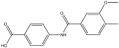 4-[(3-methoxy-4-methylbenzene)amido]benzoic acid 结构式