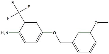 4-[(3-methoxyphenyl)methoxy]-2-(trifluoromethyl)aniline 结构式