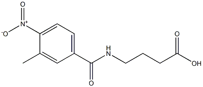 4-[(3-methyl-4-nitrophenyl)formamido]butanoic acid 结构式