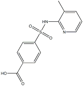 4-[(3-methylpyridin-2-yl)sulfamoyl]benzoic acid 结构式