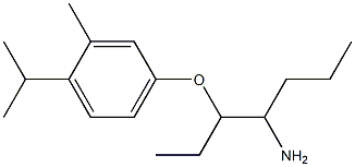 4-[(4-aminoheptan-3-yl)oxy]-2-methyl-1-(propan-2-yl)benzene 结构式