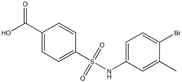 4-[(4-bromo-3-methylphenyl)sulfamoyl]benzoic acid 结构式