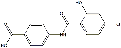 4-[(4-chloro-2-hydroxybenzene)amido]benzoic acid 结构式