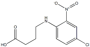 4-[(4-chloro-2-nitrophenyl)amino]butanoic acid 结构式