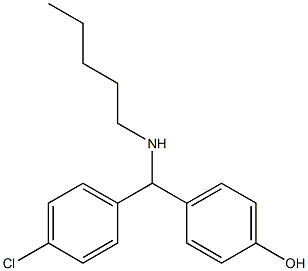 4-[(4-chlorophenyl)(pentylamino)methyl]phenol 结构式