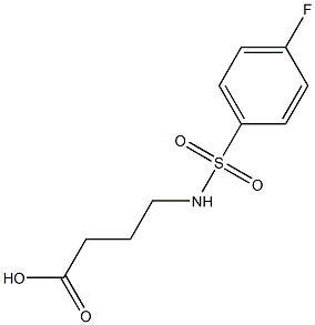 4-[(4-fluorobenzene)sulfonamido]butanoic acid 结构式