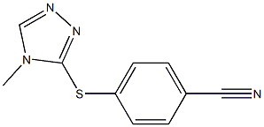 4-[(4-methyl-4H-1,2,4-triazol-3-yl)sulfanyl]benzonitrile 结构式