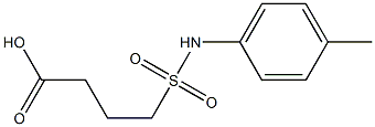 4-[(4-methylphenyl)sulfamoyl]butanoic acid 结构式