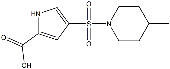 4-[(4-methylpiperidin-1-yl)sulfonyl]-1H-pyrrole-2-carboxylic acid 结构式
