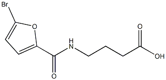 4-[(5-bromo-2-furoyl)amino]butanoic acid 结构式