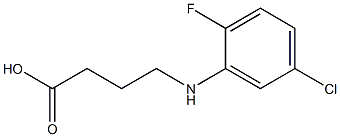 4-[(5-chloro-2-fluorophenyl)amino]butanoic acid 结构式