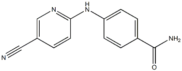 4-[(5-cyanopyridin-2-yl)amino]benzamide 结构式