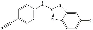 4-[(6-chloro-1,3-benzothiazol-2-yl)amino]benzonitrile 结构式