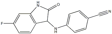 4-[(6-fluoro-2-oxo-2,3-dihydro-1H-indol-3-yl)amino]benzonitrile 结构式