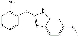 4-[(6-methoxy-1H-1,3-benzodiazol-2-yl)sulfanyl]pyridin-3-amine 结构式