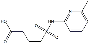 4-[(6-methylpyridin-2-yl)sulfamoyl]butanoic acid 结构式