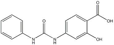 4-[(anilinocarbonyl)amino]-2-hydroxybenzoic acid 结构式