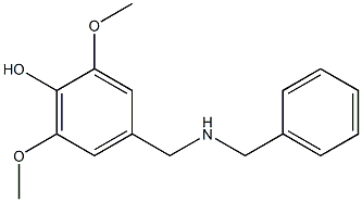 4-[(benzylamino)methyl]-2,6-dimethoxyphenol 结构式