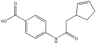 4-[(cyclopent-2-en-1-ylacetyl)amino]benzoic acid 结构式