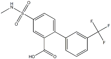 4-[(methylamino)sulfonyl]-3'-(trifluoromethyl)-1,1'-biphenyl-2-carboxylic acid 结构式