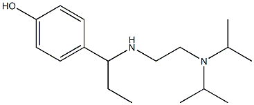 4-[1-({2-[bis(propan-2-yl)amino]ethyl}amino)propyl]phenol 结构式