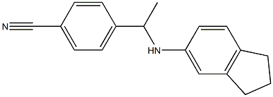 4-[1-(2,3-dihydro-1H-inden-5-ylamino)ethyl]benzonitrile 结构式
