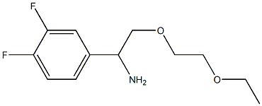 4-[1-amino-2-(2-ethoxyethoxy)ethyl]-1,2-difluorobenzene 结构式