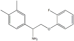 4-[1-amino-2-(2-fluorophenoxy)ethyl]-1,2-dimethylbenzene 结构式