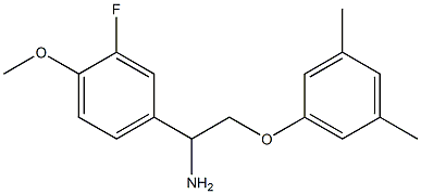 4-[1-amino-2-(3,5-dimethylphenoxy)ethyl]-2-fluoro-1-methoxybenzene 结构式