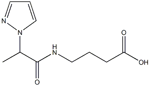 4-[2-(1H-pyrazol-1-yl)propanamido]butanoic acid 结构式