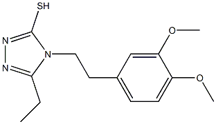 4-[2-(3,4-dimethoxyphenyl)ethyl]-5-ethyl-4H-1,2,4-triazole-3-thiol 结构式