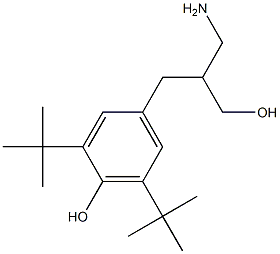 4-[2-(aminomethyl)-3-hydroxypropyl]-2,6-di-tert-butylphenol 结构式