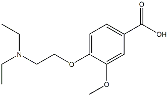 4-[2-(diethylamino)ethoxy]-3-methoxybenzoic acid 结构式